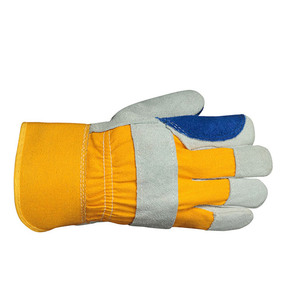 Gants de jardin à paume complète Gants de main en cuir Vente en gros Gants de travail industriel en cuir de vache fendu - Product Image 4