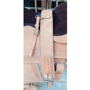 Silla de Montar de Cuero Natural y Marrón de Alta Calidad, Estilo Western, para Caballos de Rancho - Product Image 6