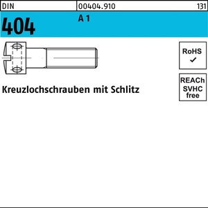 DIN 404 Slotted M 4 X 10 Cross-Head <b>Screw</b> 1 100 Pieces - Product Image 1