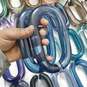 Cadena de Resina Azul Ecológica Personalizable, Eslabones de Cadena Coloridos de Gran Tamaño para Decoración de Paredes, Separador de Ambientes DIY - Product Image 5