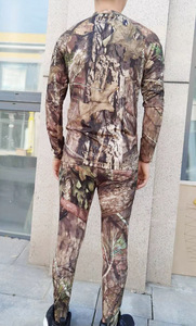 Cálido traje de camuflaje Softshell de invierno naranja Blaze de una pieza para caza al aire libre senderismo impermeable transpirable estampado frondoso - Product Image 5