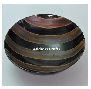 Tazón de Cuerno de Búfalo Natural de Estilo Vintage, 8 Pulgadas, Ligero, Duradero, Ecológico, Sin Plomo, para Servir en Fiestas y Hoteles - Product Image 1