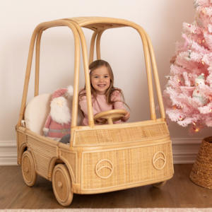 Voiture à pédales en rotin pour enfants, approvisionnement direct usine, meilleur prix, voitures porteurs d'intérieur pour bébés, personnalisation acceptée - Product Image 6