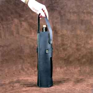 กระเป๋าหนังใส่ไวน์ทำมือต้นฉบับ100% หรูหราทนทานและเป็นเอกลักษณ์ LEB-0021 - Product Image 2