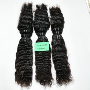 Extensiones de cabello humano indio ondulado, la mejor calidad, proveedor virgen Remy Natural, procesamiento químico indio, sin templo - Product Image 4