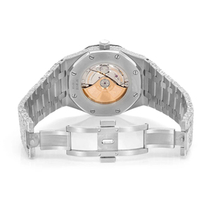 Montre en quartz Moissanite Iced Out avec lunette entièrement sertie de diamants, bracelet de 20 mm - Luxe et mode - Product Image 5