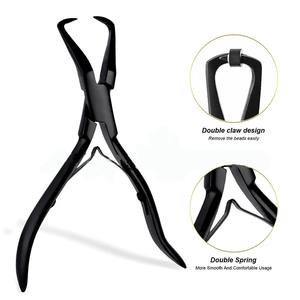 Pince à cheveux en acier inoxydable de 5,5 pouces avec deux crochets, outils de retrait des extensions de cheveux en kératine - Product Image 4