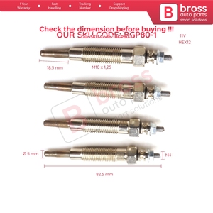 BGP80-1 4 Pieces <b>Heater</b> Glow <b>Plugs</b> 11 Volt MD197511 GN107 for - Product Image 5