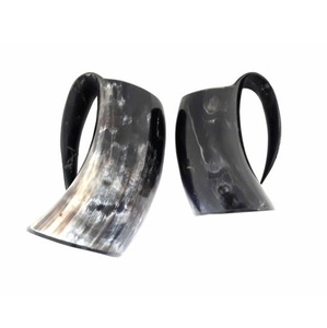 แก้วเขาสัตว์แบบไวกิ้งโบราณ ทำด้วยมือจากเขาสัตว์ธรรมชาติ ใช้ได้ทั้งแบบดั้งเดิมและในงานปาร์ตี้ - Product Image 1