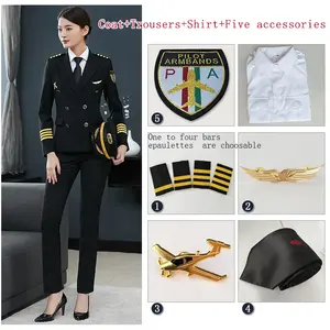 Vendita calda personalizzato nuovo Design vestito <span class=keywords><strong>Hostess</strong></span> pilota assistente <span class=keywords><strong>di</strong></span> <span class=keywords><strong>volo</strong></span> compagnie aeree <span class=keywords><strong>uniformi</strong></span> con qualsiasi logo dimensioni <span class=keywords><strong>uniformi</strong></span> del personale - Product Image 6