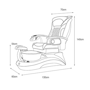 Mobilier de salon de manucure et de beauté moderne et luxueux Fauteuil de massage et de pédicure électrique sans tuyaux pour manucure et spa pour les pieds - Product Image 5
