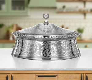 Olla de Acero Inoxidable Moderna Hecha a Mano con Tapa, Ecológica, para Servir en la Mesa de Cocina, Ideal para Fiestas - Product Image 6