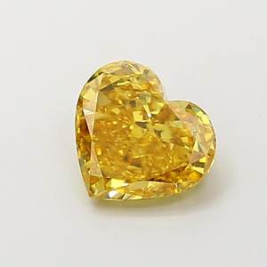 Diamante Cultivado en Laboratorio, Corte Corazón, 1.00ct, VS2, Color Amarillo Marrón Intenso - Product Image 1
