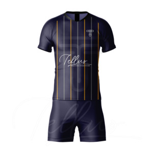 New <b>Model</b> Latest Printing Customized Logo Team Name Soccer Uniform Sets 100% Polyester Fabric V-neck Half Sleeve Seamless - Product Image 2