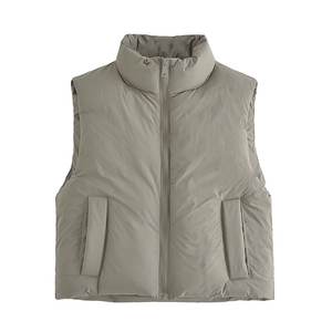 Chaleco Acolchado para Mujer, con Cierre, Sin Mangas, Holgado, Ligero, Abrigo Cálido de Invierno - Product Image 4