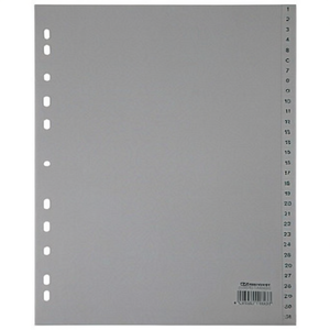 Soennecken Extra Wide DIN A4 Number Register 1-31 Polypropylene Grey Letter Holder - Product Image 3