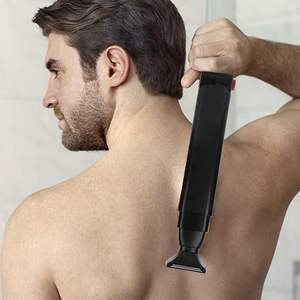 Tondeuse corporelle électrique et tondeuse à cheveux réglable pour hommes, avec long manche, lame en céramique, rasoir dorsal étanche - Product Image 3