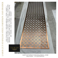 Paroi de séparation décorative en métal laiton or rose personnalisable moderne, panneau CNC, grille en acier inoxydable PVD