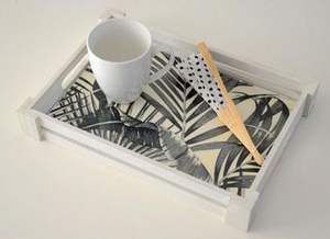 Plateau à café élégant en bois avec design Meena parfait pour les fournitures d'intérieur de la maison Plateau de service élégant pour un usage quotidien - Product Image 6