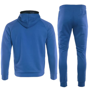 Ensemble de vêtements de sport personnalisés en gros, survêtement pour homme, fermeture éclair intégrale, fitness, séchage rapide, en vrac - Product Image 3