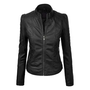 Nouvelle veste en cuir pour femmes mode vêtements d'hiver pour femmes vestes en cuir pour femmes vente en gros de vestes en cuir pour femmes personnalisées - Product Image 1