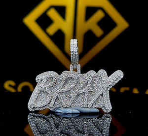 Colgante Hip Hop con Letra Personalizada, Colgante con Número Hip Hop para Hombre, Colgante de Moissanita, Joyería Hip Hop Ice Out - Product Image 1