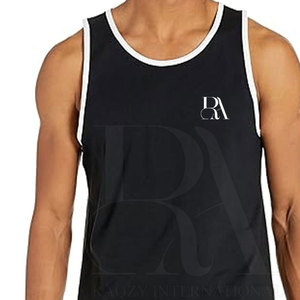 Top sin mangas de gran tamaño del último diseño del servicio del OEM para los hombres El mejor fabricante hizo la camiseta sin mangas de los hombres del precio bajo - Product Image 5