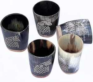 แก้วช๊อตทรงแตรสำหรับปาร์ตี้กลางคืนขอบทองเหลืองขัดเงาพร้อมเหล้า & วิสกี้สำหรับเทศกาลคริสต์มาสและขนาดเล็ก - Product Image 3