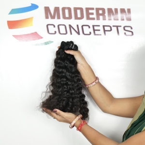 Cheveux indiens vierges Remy naturels en gros, couleur noire, cheveux humains crépus bouclés, non traités, sans perte - Product Image 2