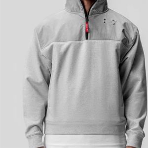 Chaqueta de jersey con cremallera de cuarto para hombre con material duradero perfecto para actividades al aire libre y uso diario - Product Image 6