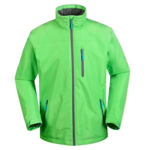Chaqueta Cortavientos Gruesa Impermeable y Ecológica para Hombre, Chaqueta Cortavientos de Tejido Softshell con Apliques Impresos Personalizados y Cuello Alto - Product Image 3