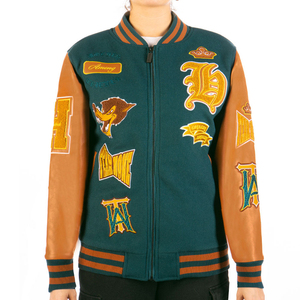 Vêtements de rue personnalisés avec logo, broderie en chenille de haute qualité, toile d'hiver, antibactérien, respirant, bomber, lettreman, baseball - Product Image 1
