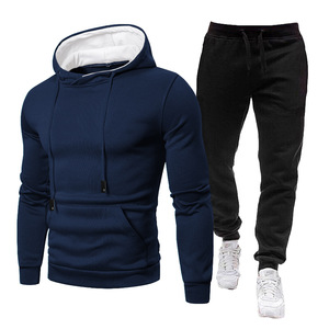 Street wear tracksuit men hoodie and sweat pant set - Product Image 1