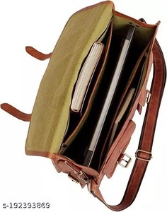 Premium Quality Unique Stylish <b>Leather</b> <b>Laptop</b> <b>Bag</b> With Unique Pattern For Gift Collection Work And Personal Use At Lowest Coast - Product Image 3