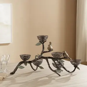 Porte-bougie haut et conique vintage en acier inoxydable, fait main, écologique, avec motif de lanterne en mosaïque, pour Noël, artistique - Product Image 1