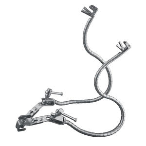 Retractor cerebral Leyla de acero inoxidable de alta calidad con 2 brazos flexibles y sistema de fijación para neurocirugía - Product Image 3