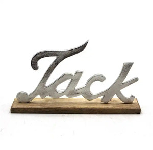 Nueva calidad aluminio GOTT NYTT AR W/Base de madera para decoración del hogar acabado en níquel áspero decoración de Navidad - Product Image 4
