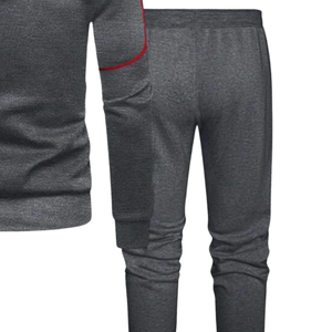 Ensemble de survêtement pour homme, sweat-shirt à capuche uni, veste zippée, jogging, tenue décontractée, athlétique, hiver, chaud, respirant, entraînement, streetwear - Product Image 6