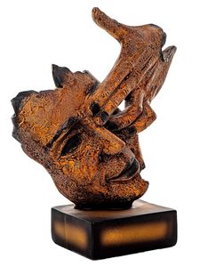 Venta caliente Escultura Aluminio Forma redonda Hoja Diseño Trofeo Base de madera Artículos para el hogar decorativos Artículo Fabricante mayorista Exportador - Product Image 6