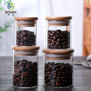 350ml 500ml 家庭用透明ガラス食品保存容器 密閉式 ナッツ キャンディー 茶葉 コーヒー ガラス瓶 キャンドル 食品 スパイス保存容器 - Product Image 3