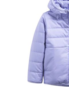 Men Light Purple Puffer Jacket with Hood Soft Fleece Inner Lining Warm Winter Down <b>Coat</b> for Outdoor and Casual Wear - Product Image 3