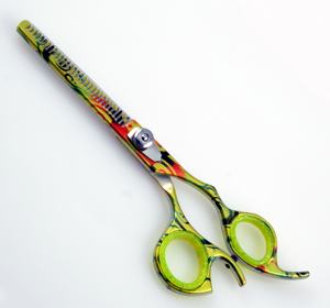 KOUNAIN, maquinilla de afeitar profesional de 6,0 pulgadas, tijeras afiladas para adelgazar el cabello, tijeras de texturización de colores personalizadas hechas a mano para la belleza - Product Image 1