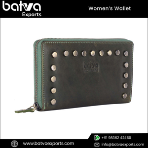 Cartera de moda de cuero genuino largo de alta calidad Vintage para mujer logotipo personalizado RFID bloqueo forro de poliéster cierre de cremallera diario - Product Image 6