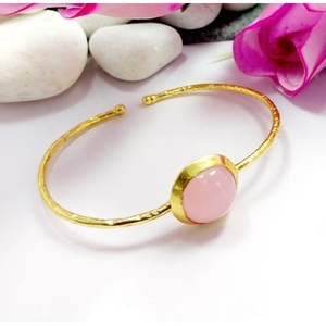 SOUMYA CREATIONS Brass & Gold Plated <b>Rainbow</b> Moonstone Boho Style Cuff <b>Bracelets</b> Fashion Gemstone Jewelry Gift - Product Image 4