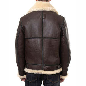 <b>jacket</b> for men <b>Sheepskin</b> Wholesale <b>Sheepskin</b> Fur Coat Men Bomber <b>Jacket</b> Men Shearling <b>Aviator</b> Pilot Bomber Fur Leather <b>Jacket</b> - Product Image 3