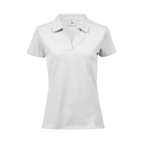 Polo Elástico de Lujo para Mujer con Cuello en V, Mercancía Sostenible para Promociones - Product Image 1