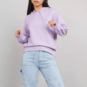 Buena Venta de sudaderas con capucha de ajuste regular con cremallera y hombros caídos Diseño único más vendido Sudaderas con capucha de mujer con hombros caídos en precio al por mayor - Product Image 2
