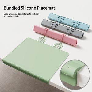 Cross-border Best-selling <b>Silicone</b> Placemat Teething Edge Table <b>Mat</b> Babies Anti-fall Anti-dirt Children's Feeding <b>Mat</b> Modern - Product Image 2