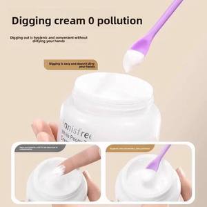 Cosmetic Scoop Cream Foundation Mini <b>Silicone</b> Double-Headed Spatula Lotion Transfer Small Spoon Clear Bottle <b>Tool</b> 3-Piece Model - Product Image 3