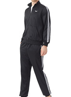 Ensemble de survêtement d'hiver personnalisé pour hommes, coupe-vent respirant avec doublure polaire, veste de sport à taille élastique et fermeture éclair pour la gym, vente en gros